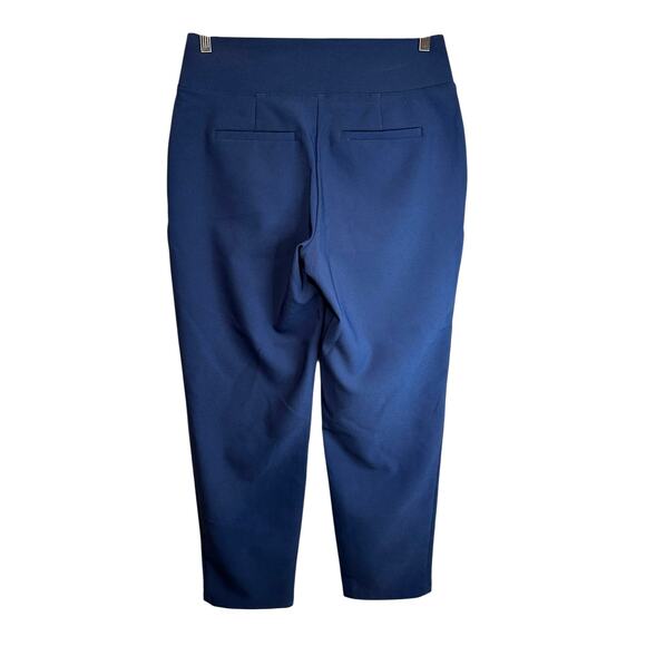 Nine West Straight Ankle Pull On Pants Blue Small Business Career Classic Preppy - Picture 2 of 9